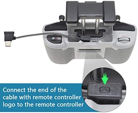Hanatora 11.8 Inch USB C to USBC RC-N3/N2/N1/N1C Remote Controller Cable for DJI Flip,Neo,Mavic 3,Air 3S/3/2/2S,Mini 4K/2 SE/3/4 Pro,Nylon 1FT Tablet RC Data Cord Accessories(Type C Connector)