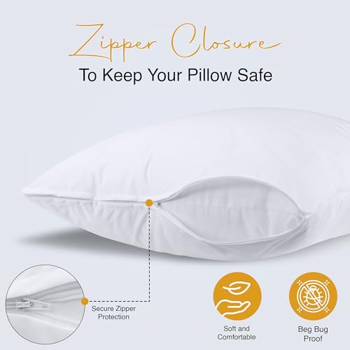 Utopia Bedding Waterproof Zippered Pillow Protectors (Size, 40 x 60 cm), Pack of 2 - Image 3