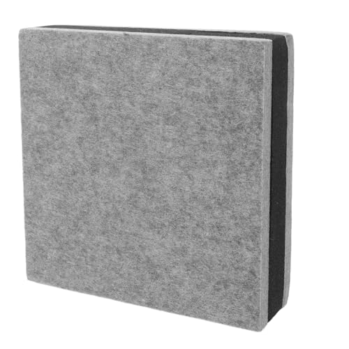 Angoily Coussinet Anti-Vibrations pour Caisson de Basses 20x20x5,2 Cm, Mousse Insonorisante Gris Clair, Coussin Sonore Amortisseur pour Moniteurs Audio, Isolation Phonique et Diffusion