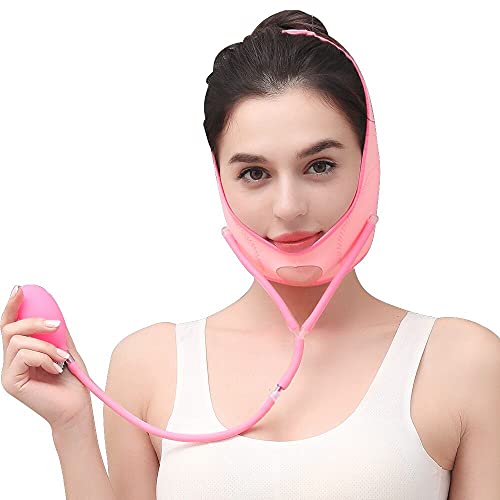Air Pressure Face Belt, Reusable Face Slimming Strap Lifting Belt, Inflatable Double Chin Reducer V Line Lifting Strap, Pain-Free Face Lifting Belt