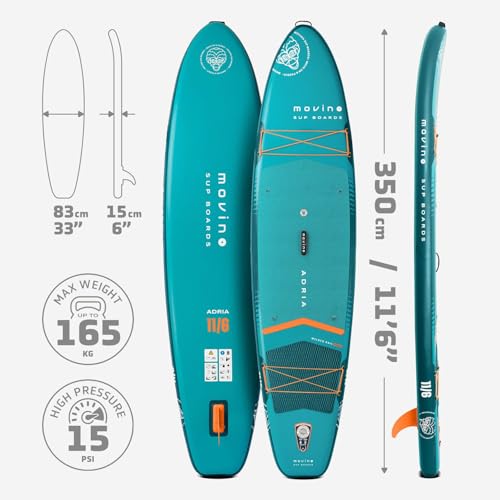 Miniatura 4 de Movino Tabla Paddle Surf Hinchable - 2en1 Sup Kayak - Hasta 165 Kg - Con Pala - 350 X 83 X 15 Cm - Stand Up Paddle Board Adria 11 6