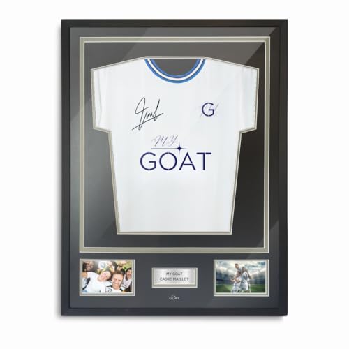 My Goat Cadre maillot foot - Encadrer son maillot de football facilement avec personnalisation photo et texte - Dimensions 60x80cm en aluminium. (Gris)