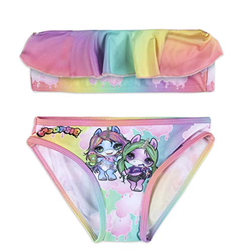 Characters Cartoons Poopsie Slime Surprise - Fille - Bikini Maillot de Bain 2 Pièces Mer Piscine avec Volant - Coton -  -  6 ans