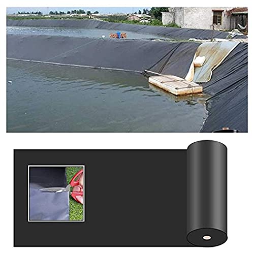 Geyao Multi Size Visvijver Liner Heavy Duty HDPE zwembad waterdicht versterkt landschap, zwarte visvijver Liner 8 x 10 m voor watervijvers stromen fonteinenHome Tuin Rubber - Image 4