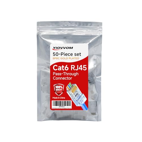 Conectores RJ45 Cat 6 Pass Through 50 unidades miniatura 1