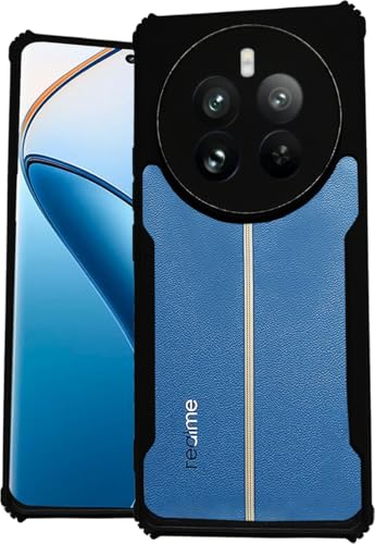 Image of AIBEX Crystal Clear Back Cover Case for Realme P1 Pro 5G / Realme 12 Pro 5G / Realme 12 Pro Plus 5G | 360 Degree Protection | Shock Proof Design | Transparent Back Cover Case (PC & TPU, Black Bumper)