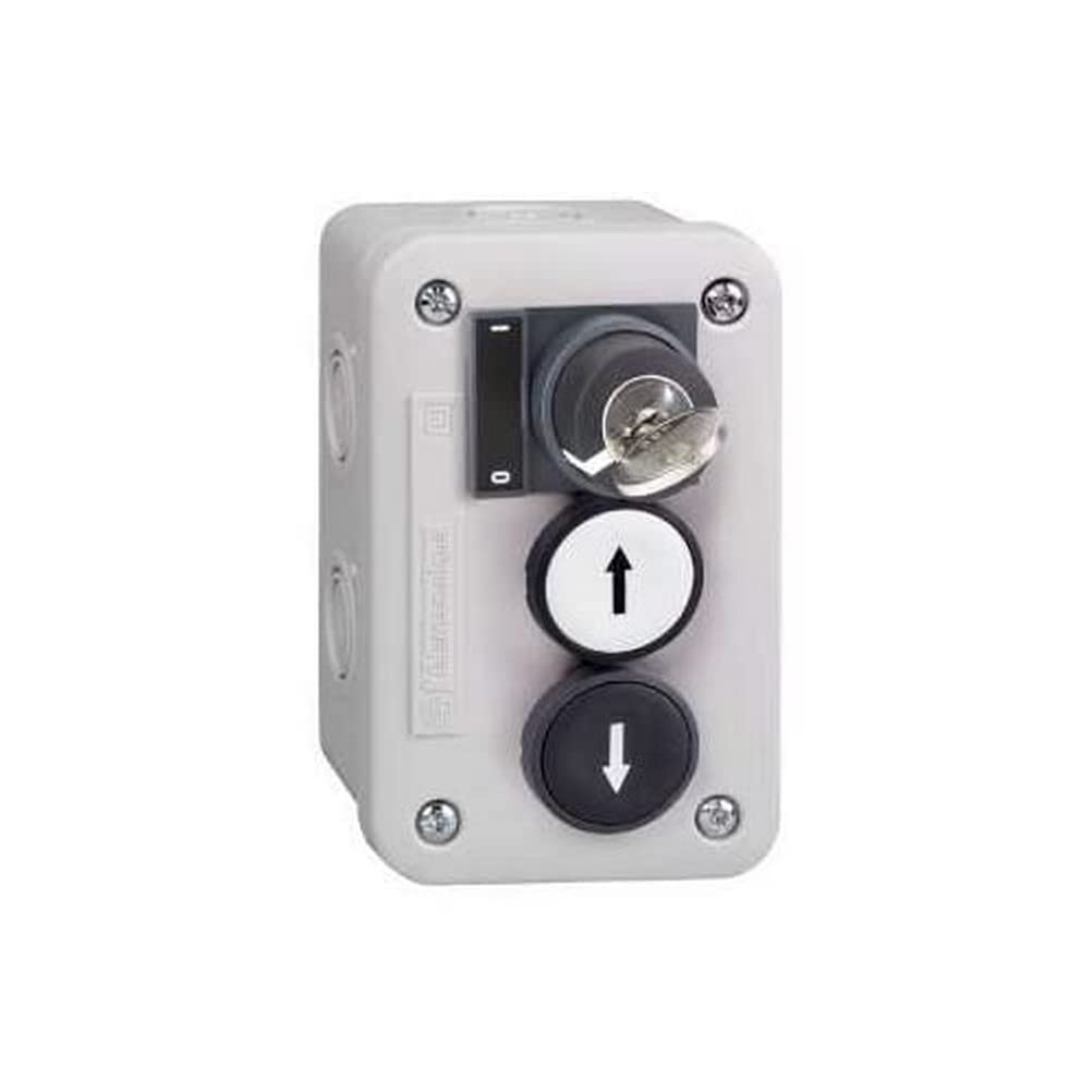 Caja 1 sel llaves de 2 posiciones con 2 pulsadores para control industrial