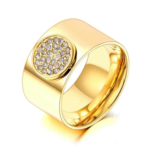 Bague acier inoxydable femme ornée de strass ronds pour sublimer vos soirées