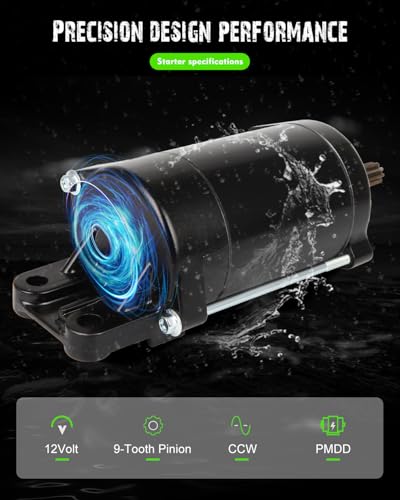 Image of SCITOO Starter Motor 18433N for Yamaha FAT1100212 2008-2010 for Yamaha FX1000 2002-2004 for Yamaha FX1100A 2004-2008 for Yamaha SXT1100AR230 2004-2009 12V CCW 9-Tooth PMDD