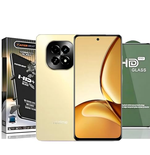Image of Premium Tempered Glass for Realme c63 (5g) (HD+ glass, Pack of 1) Full Screen Coverage high definition Screen Protector Guard (Realme c63 (5g))