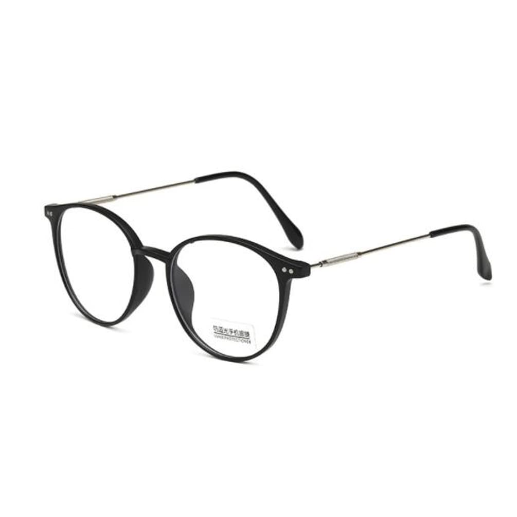 Weloveushop Retro Blue Light Blocking Glasses Frame Mens and Womens Metal Legs Large Frame Myopia Frame