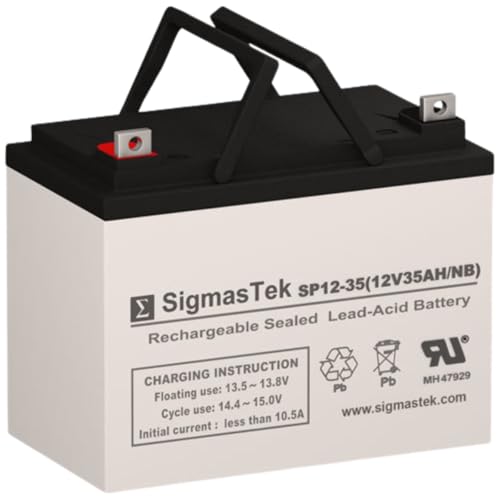 SigmasTek Genuine 12 Volt 35 AmpH SLA Battery with NB Terminals