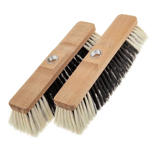 SIDCO Zimmerbesen 2X Hausbesen Holzbesen Kehrbesen Besenkopf mit Metall...