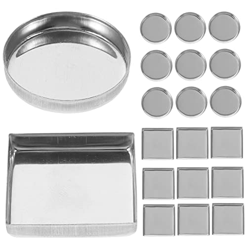 FOMIYES 30pcs Eyeshadow Metal Pan Empty Makeup Palette Tins Small Highlighter Makeup Pans