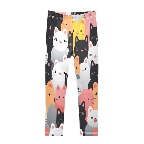 Toddler Girls Leggings Printed Yoga Pants Leggings Cat One for Kids