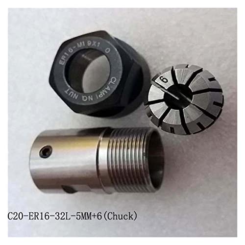 Motor de husillo con varilla de abrazadera C20 ER16 32L de 5 mm y pinza ER16 4