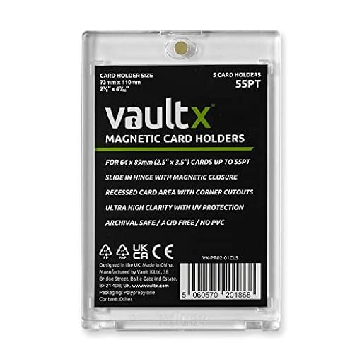 Vault X Soportes Magnéticos para Cartas 55pt, Estuches Rígidos One Touch con Protección UV, Exhibición Transparente para Juegos de Cartas Coleccionables, Deportes, TCG (Paquete de 5) | Ya disponible en tu tienda friki favorita! En mundofriki.es!