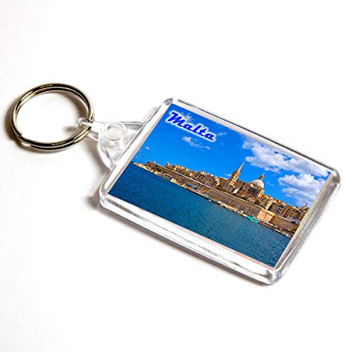 AWS Porte-clés Malte Isola Souvenir Malte Island Key Ring en PVC