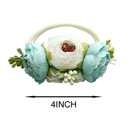 Image of BGFKS Baby Girl Tutu Dress Elegant Lace Pom Pom Flutter Sleeve with Flower Headband Set
