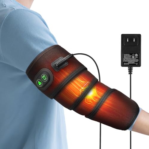 EDIFOLLY Elbow Heating Pad - Wrist Heating Pad for Pain Relief Heating Pad for Arm with Auto Shut-Off Timer Heating Pad Wrap 104 - 131 (Black)