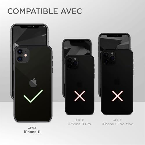 Coque silicone iPhone 11 évite les bris d'écran double couche