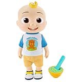 CoComelon Deluxe Interactive JJ Doll - Includes JJ, Shirt, Shorts, Pair of Shoes, Bowl of Peas, Spoo