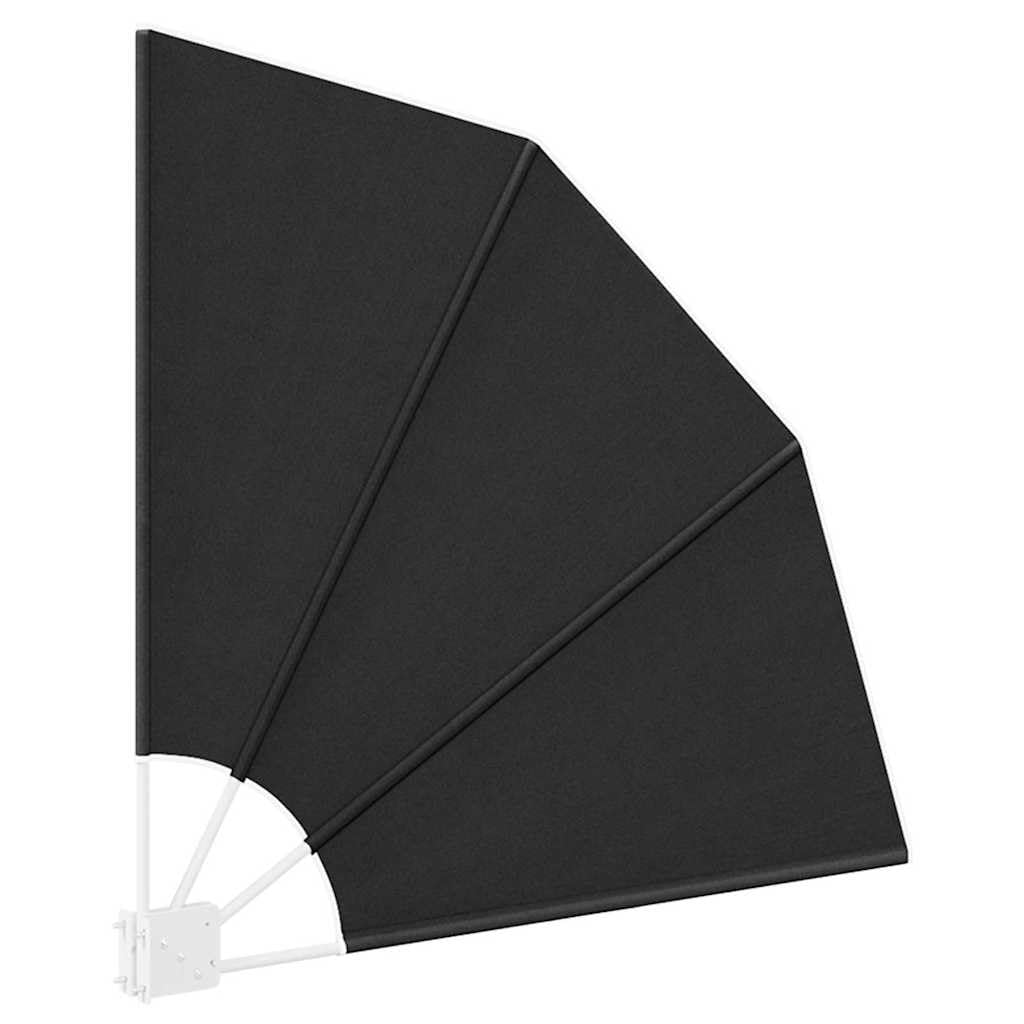 Brise-Vue pour Balcon Anthracite 115 x 115 cm, Écran de Confidentialité Pliable en Polyester et Acier pour Terrasse et Jardin, Pare-Vue Latéral avec Mécanisme de Levage Manuel