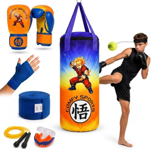 Imagen de Comfy Kids Kit de saco de boxeo con guantes de boxeo