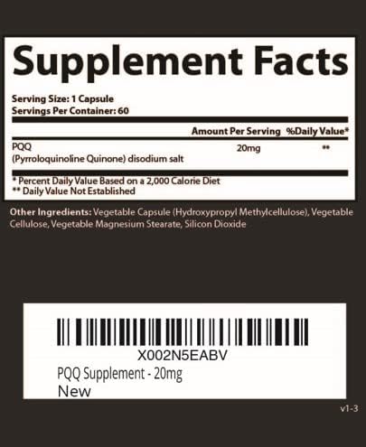 Research Labs Ultra High Purity 20mg PQQ Capsules, 120 Capsules. Pure, Concentrated High Bioavailability. Pyrroloquinoline Quinone Supplement ATP Energy, Heart, Cognitive Support Nootropic - Image 7