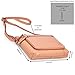 Leather Crossbody Bags for Women Small Soft Genuine Pebbled Sling Shoulder Handbag Crossover Purse with Full Adjustable Strap (Peach Nappa)