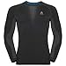 Produktbild Odlo Herren PERFORMANCE WARM Baselayer Langarm-Shirt mit Rundhals, Black - Odlo Concrete Grey, XL