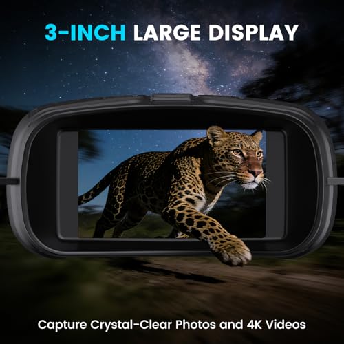 Image of Night Vision Goggles for Adults, 4K Night Vision Binoculars with 5000mAh Rechargeable Battery and 32GB TF Card for Hunting, Wildlife Observation and Security