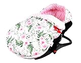 BabyLux FUßSACK 90cm Minky Babyschale Kinderwagen Buggy Jogger Herbst Sommer Frühling (13. Wilde Blüten)