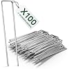 Avern Lot De 100 Piquets De Fixation De Jardin De 150 Mm Pour Tissu Anti-mauvaises Herbes, Filet