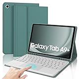 Galaxy Tab A9 Plus 5G 11インチ 2023年版キーボードケース マルチタッチトラックパッド 取り外し可能なキーボード オートスリープ/ウェイク 長いバッテリー寿命 スマートフォリオカバー Sペンホルダー付き Tab A9+ 11インチ用 (グリーン)