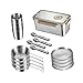 Zxpjkyu Camping Messware Kit Cooking Tableware Portable Forks Multifunctional Outdoor Dinnerware Utensil for Traveling Backpacking, 4 Person