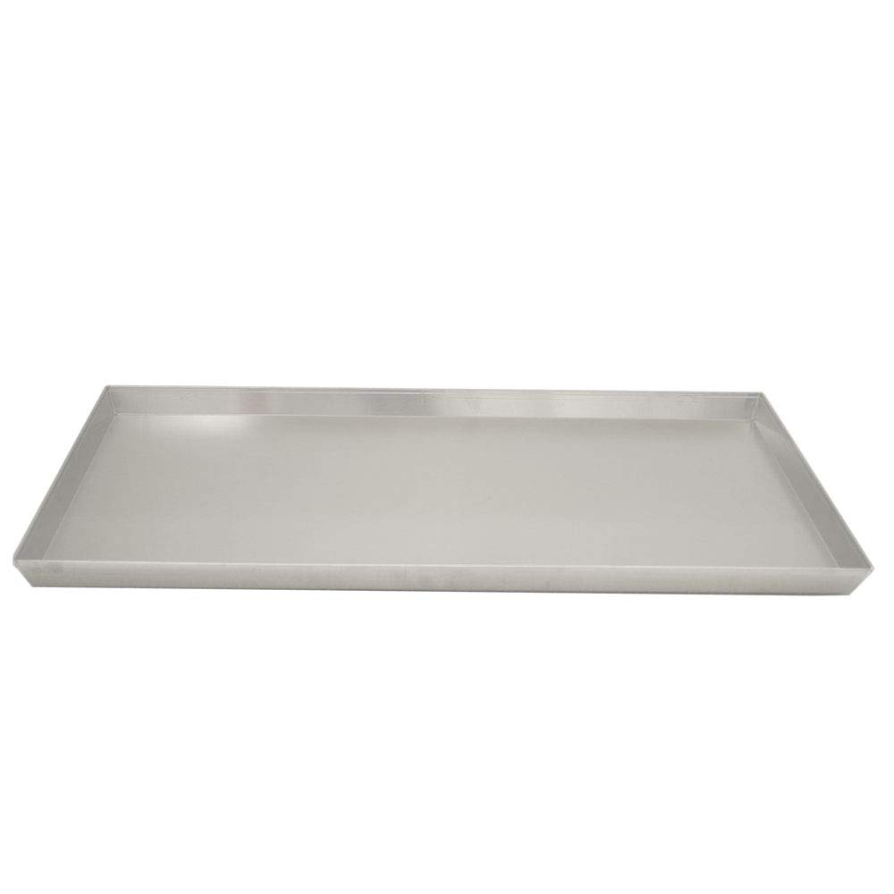 Bandeja rectangular en aluminio alimentario 37x72 cm - altura del borde 3 cm.