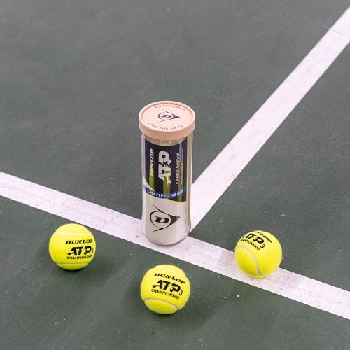 Dunlop Tennisball ATP Championship - für Sand, Hartplatz und Rasen (3 Bälle)