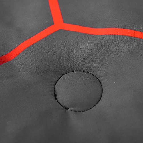 Parure de lit géométrique rouge 5 pièces lit double ado - 8