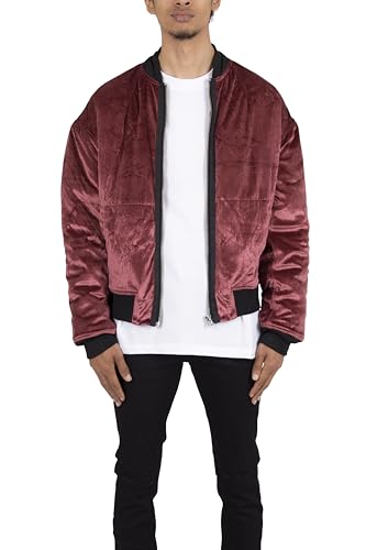 mnml Mens Velour Bomber Jacket