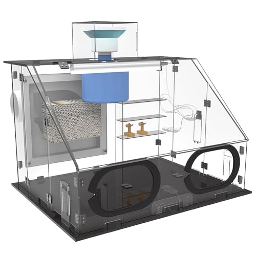 Cabine de pulvérisation aérographe avec ventilateur d'échappement et lumière LED pour modélisme, art, peinture