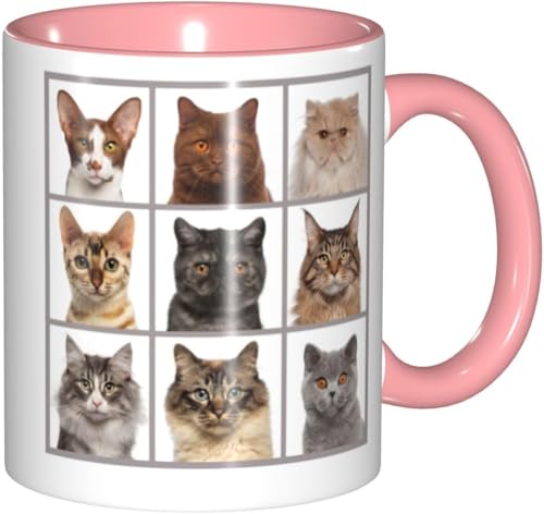 マグカップ かわいい ネコ 猫 コーヒーカップ 陶器 330ml おしゃれ 可愛い 食器 コップ 耐熱 電子レンジ対応 お茶 ミルク 大容量 軽量 オフィス 家用 誕生日 記念日 プレゼント 箱入り
