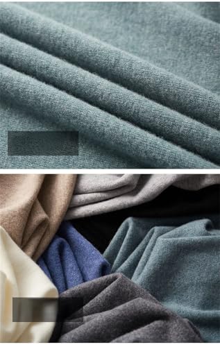 Mens Merino Wool Merino Wool Turtleneck Cashmere Thickened Warm Winter Loose Solid Color Pullover4