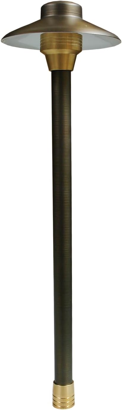 SPW Unique Lighting Systems C6-NL Odyssey Series Centaurus 6 Area Light Path Light Fixture Brass 18" Riser (No Bulb)
