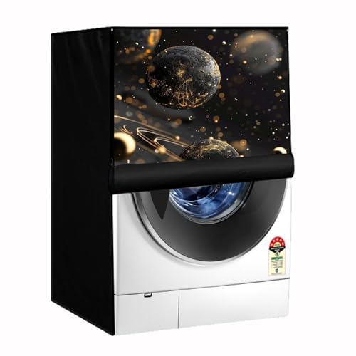 Image of Waterproof 9Kg Front Load Fully Automatic Washing Machine Cover compatible for lg /ifb /godrej /lloyd /bosch & etc Washing Machine (IFB9KBLACKCARDSC03FL04)