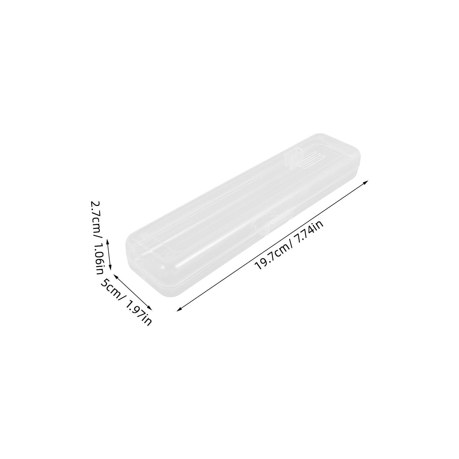 Estuche para 20 raspadores de Lengua, Caja de Almacenamiento de Cubiertos, Caja de Viaje para raspadores de Lengua con Soporte para Cepillo de Dientes, Cuchara y Tenedor, Ideal para Camping