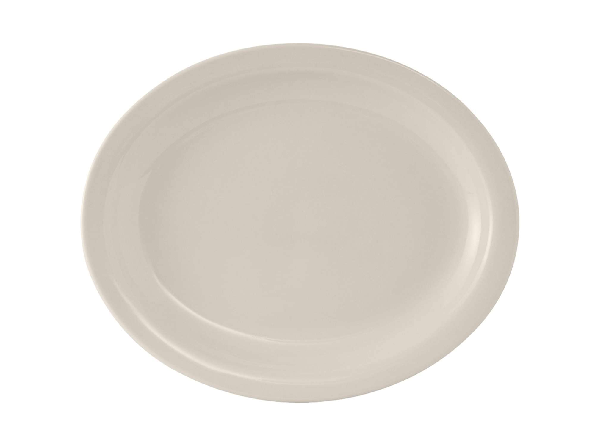 China Platter by Tuxton – 11-1/2-Inch x 9-1/8-Inch, Vitrified China, Eggshell, Pack of 12, Model TNR-013