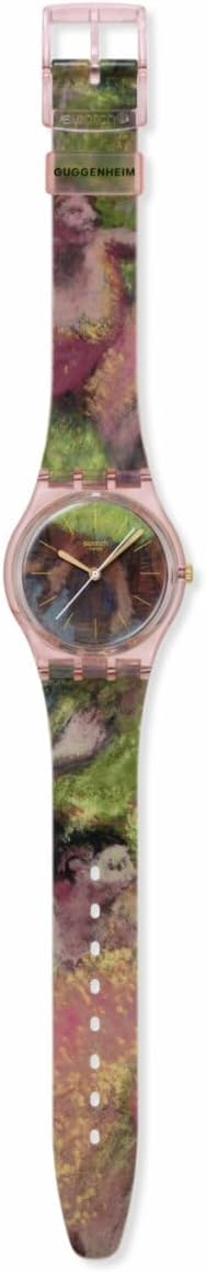 Swatch Gent Unisex Casual Watch Bio-sourced Pink Quartz Water Resistant DEGAS'S Dancers