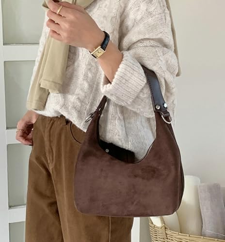 Bolso cruzado retro de gamuza para mujer miniatura 2