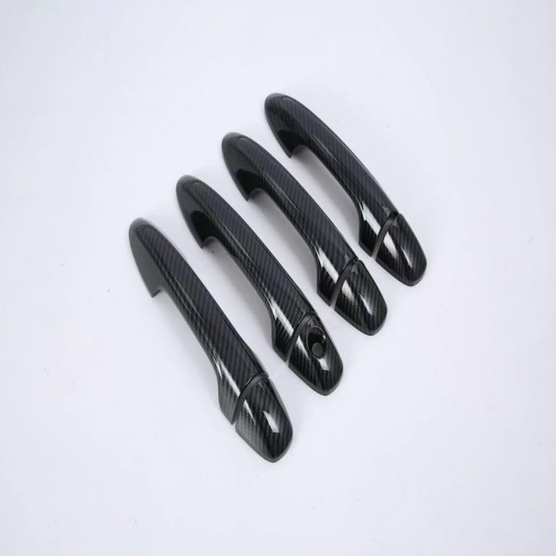 Car Exterior Door Handles for HILUX REVO Rocco, Door Handle Cover Protector Anti-Scratch Outside Door Handle,A/Carbon Fiber Pattern